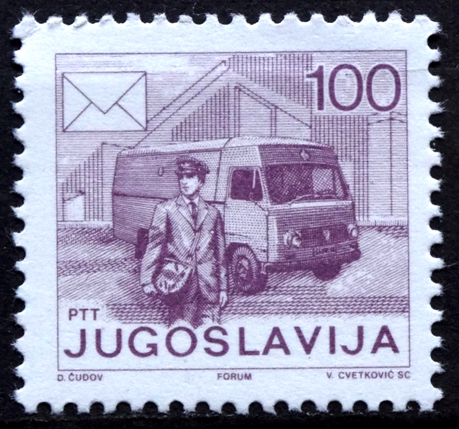 Jugoslavijos pašto ženklas. Pašto tarnyba