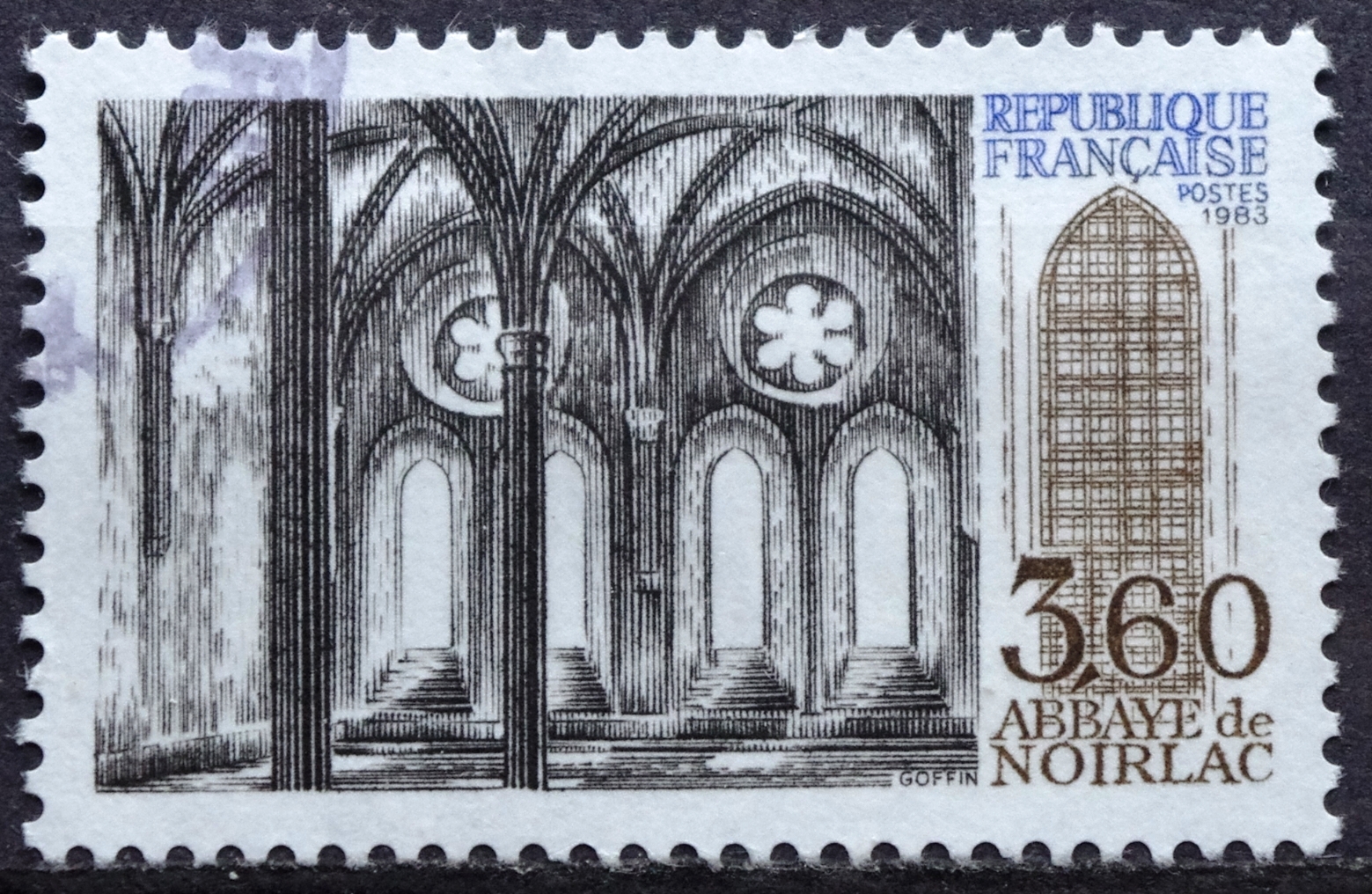 pašto ženklas, Prancūzija. Noirlac vienuolynas