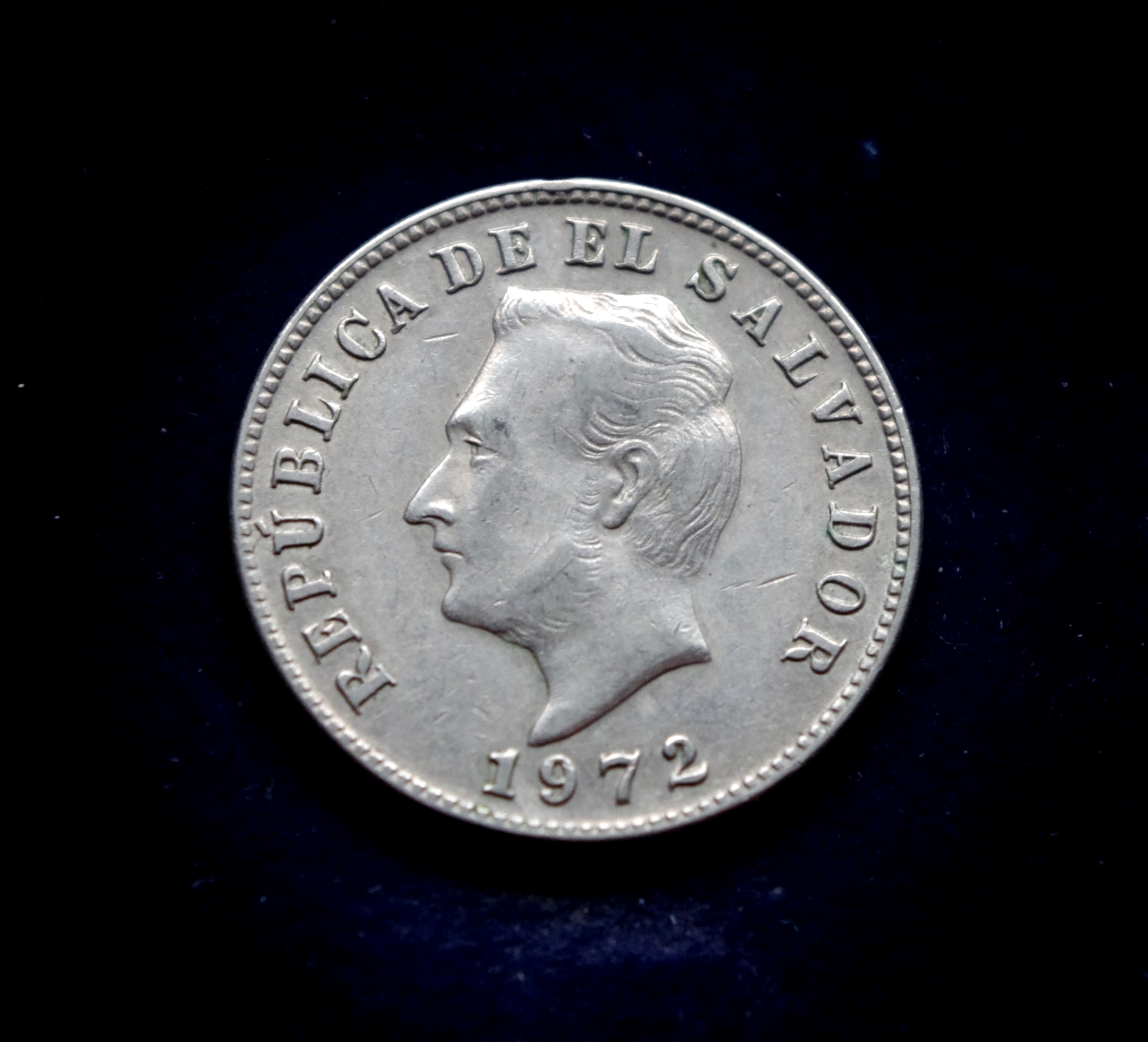 Salvadoro 5 sentavų moneta. Fransiskas Morasanas - Centrinės Amerikos Federacijos prezidentas