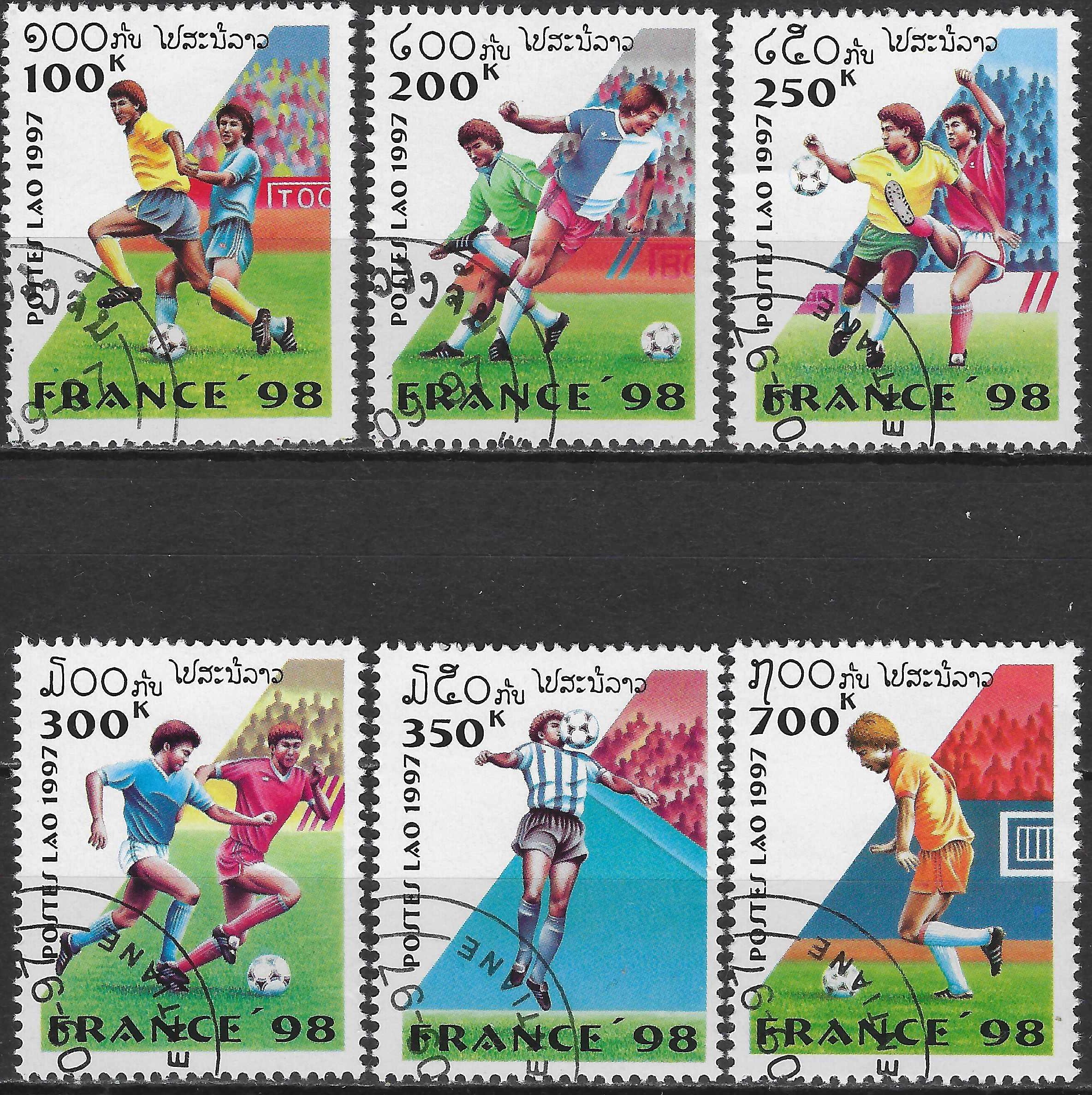 Pašto ženklai, Laosas. 1998 metų Pasaulio futbolo čempionatas Prancūzijoje