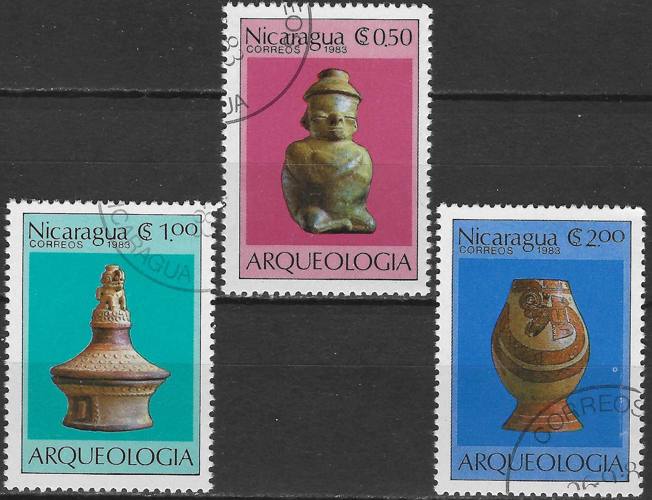 Pašto ženklai, Nikaragva. Archeologiniai radiniai