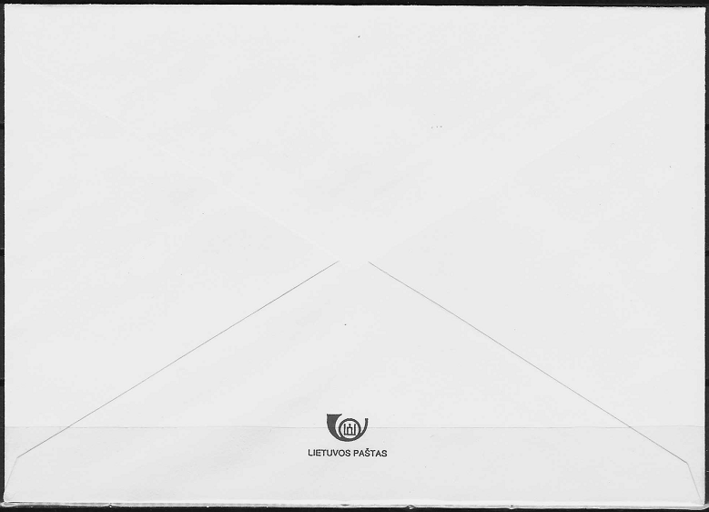 Pirmos dienos vokas. Lietuvos miestų herbai: Punia, Alytus, Perloja. Ant voko Druskininkų miesto herbas