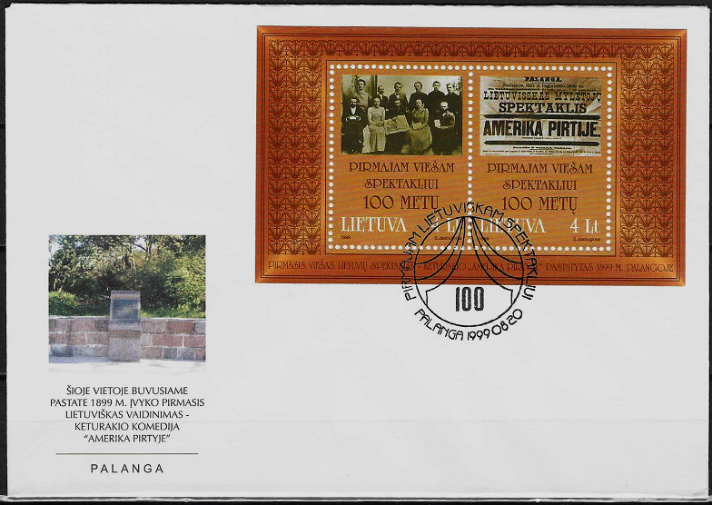 Pirmos dienos vokas. Pirmajam lietuviškam spektakliui - Keturakio "Amerika pirtyje" - 100 metų