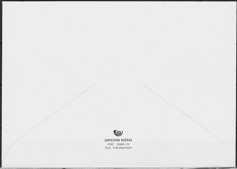 Pirmos dienos vokas. 10 metų atkurtos Lietuvos valstybės pašto ženklams