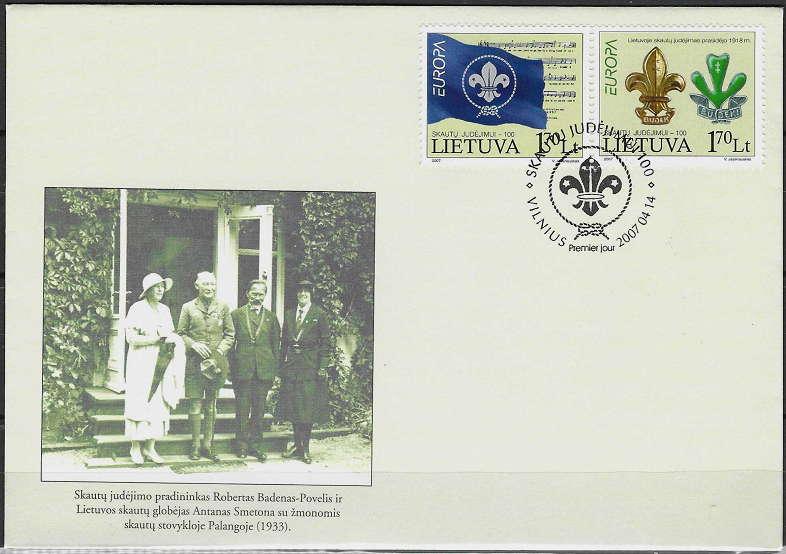 Pirmos dienos vokas. EUROPA: Skautai