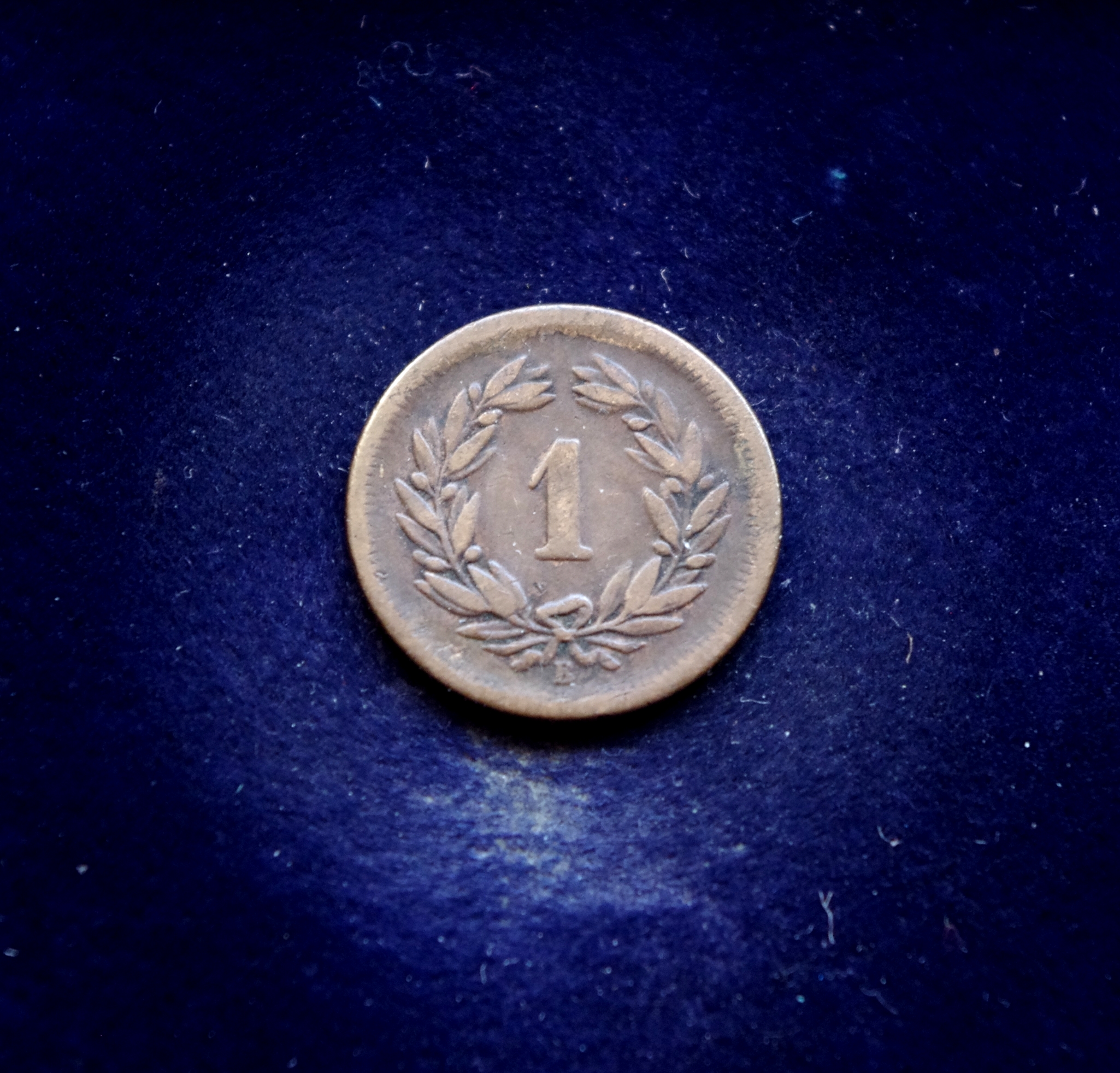 Šveicarijos 1 rapeno moneta