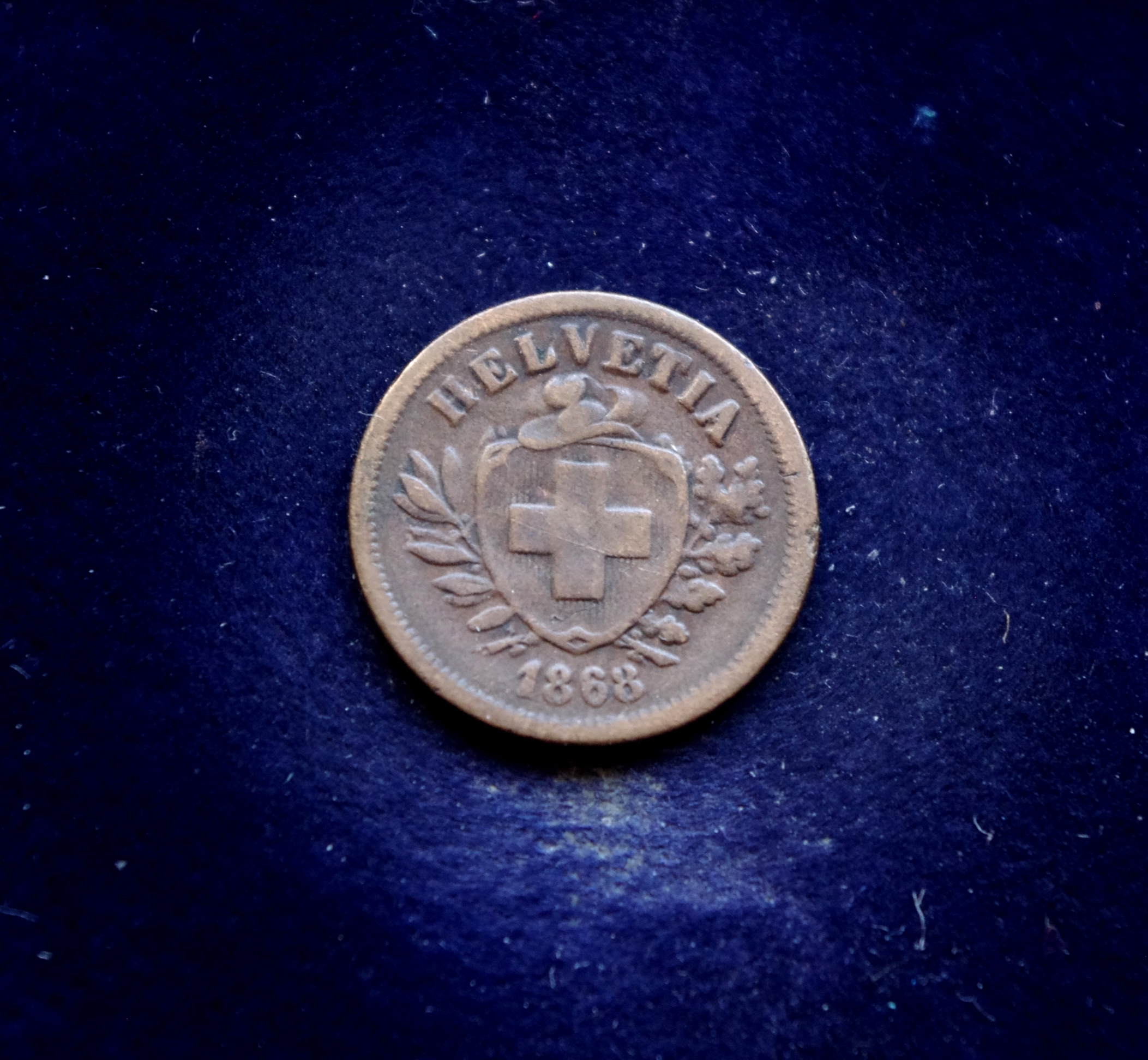 Šveicarijos 1 rapeno moneta