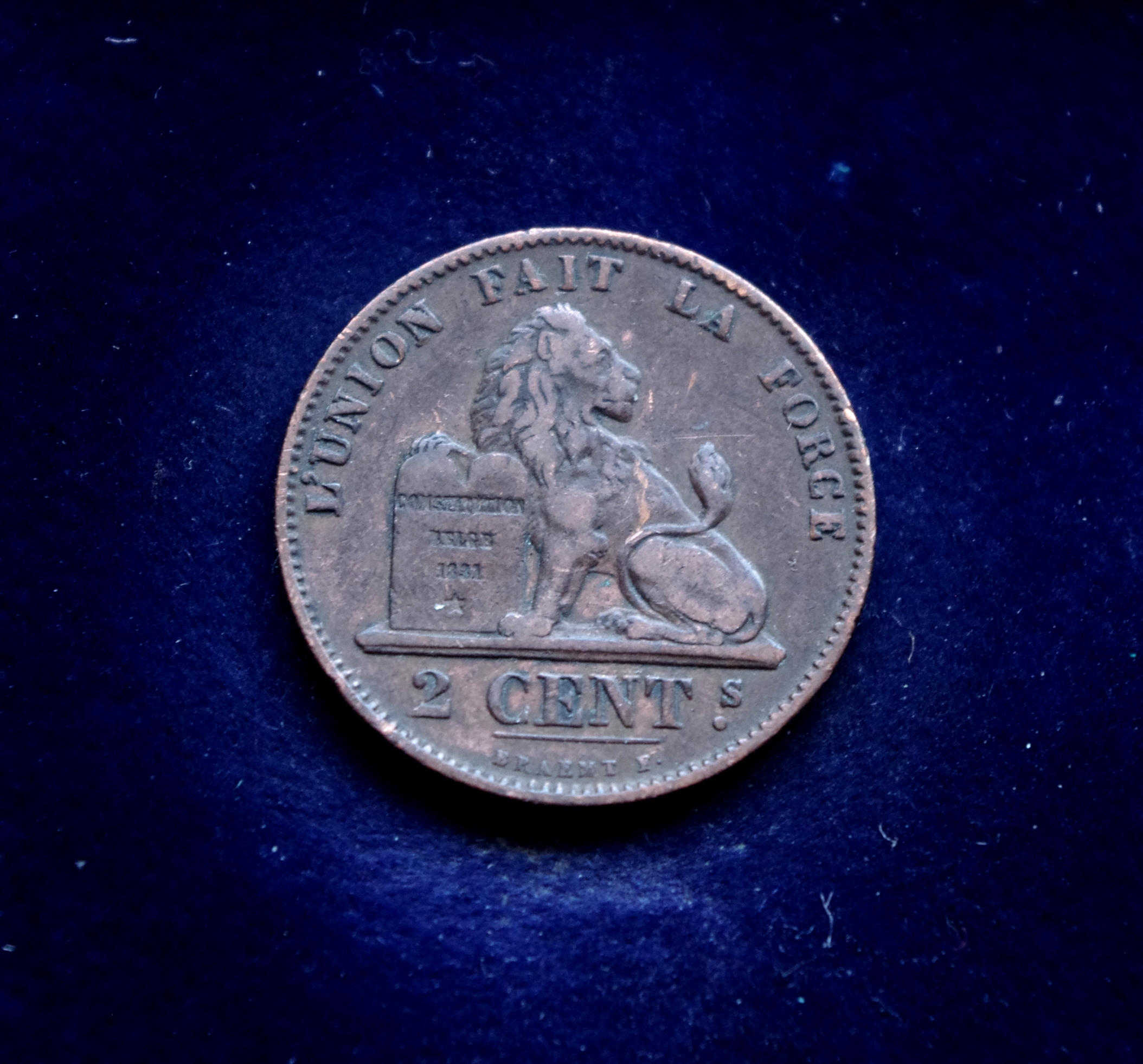 Belgijos 2 centų moneta