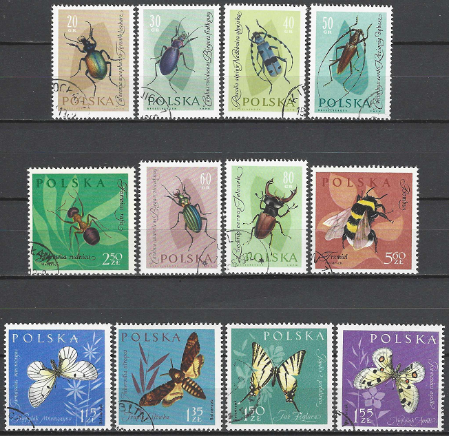 Pašto ženklai, Lenkija. Vabzdžiai