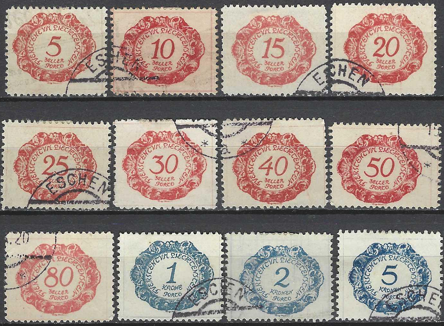 Pašto ženklai, Lichtenšteinas. Skaičius ovale