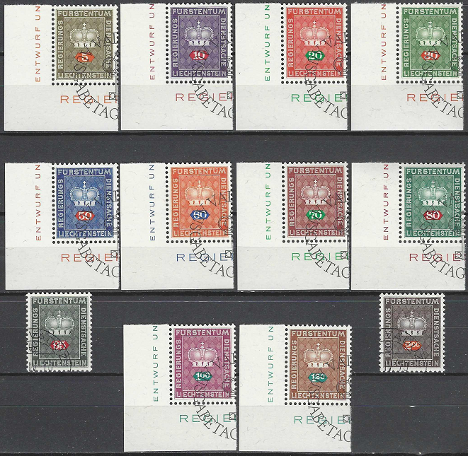 Pašto ženklai, Lichtenšteinas. Kunigaikštystės karūna