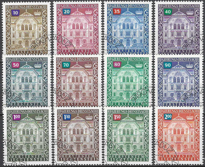 Pašto ženklai, Lichtenšteinas. Vyriausybės pastatas