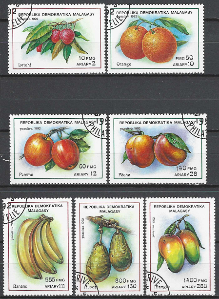 Pašto ženklai, Madagaskaras. Vaisiai