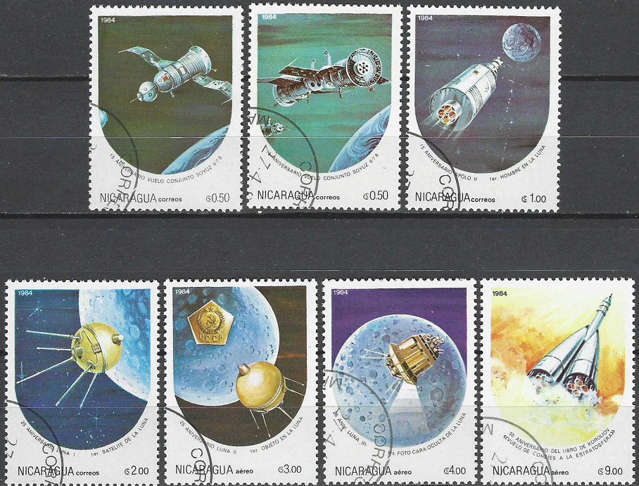 Pašto ženklai, Nikaragva. Kosmoso tyrinėjimų sukaktys