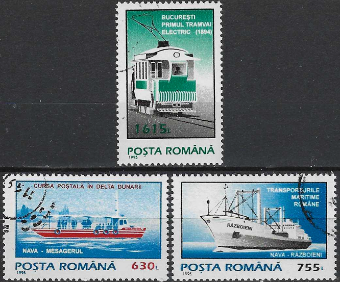 Rumunija. Standartinė pašto ženklų laida: Transporto priemonės