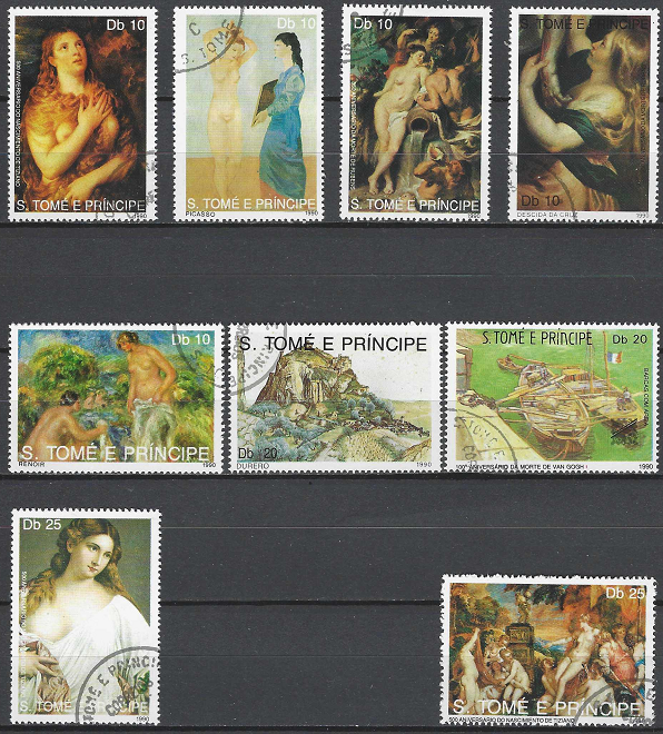 Pašto ženklai, San Tomė ir Prinsipė. Paveikslai