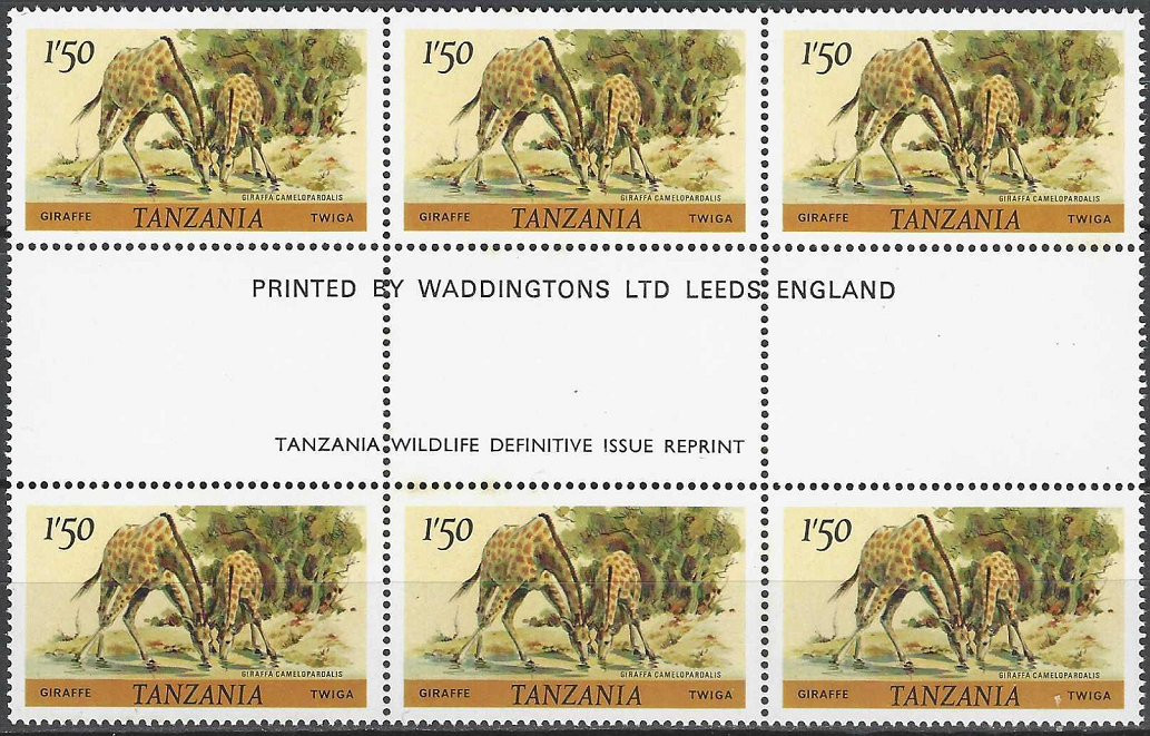 Pašto ženklai, Tanzanija. Afrikos gyvūnai: žirafos