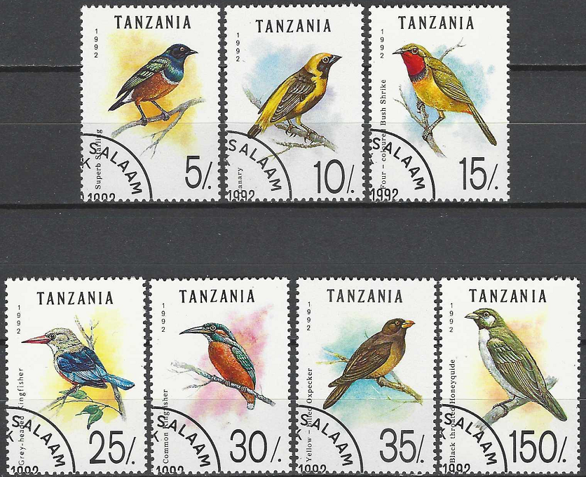 Pašto ženklai, Tanzanija. Paukščiai