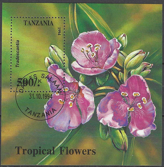 Pašto blokas, Tanzanija. Tropinės gėlės