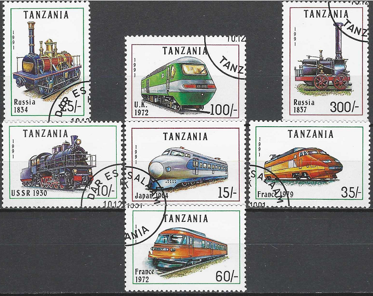 Pašto ženklai, Tanzanija. Lokomotyvai