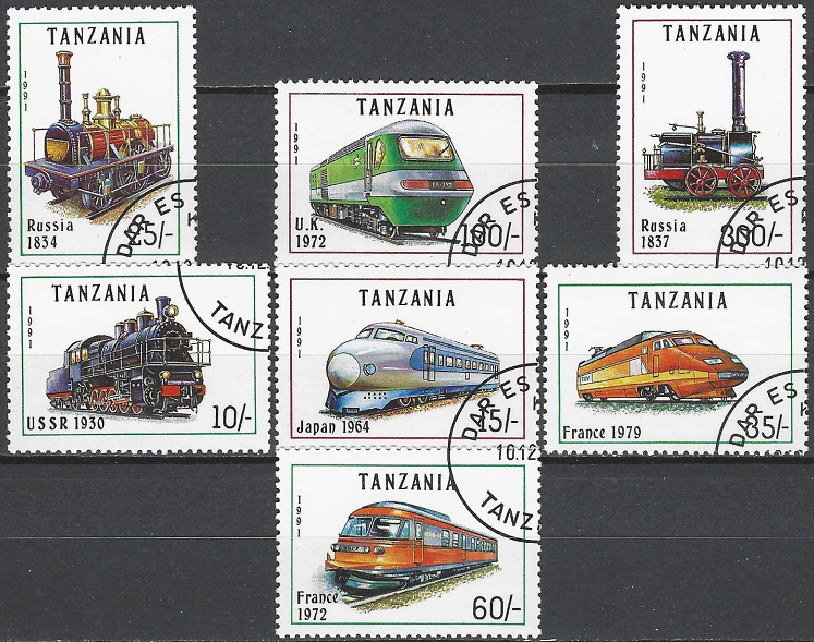 Pašto ženklai, Tanzanija. Lokomotyvai