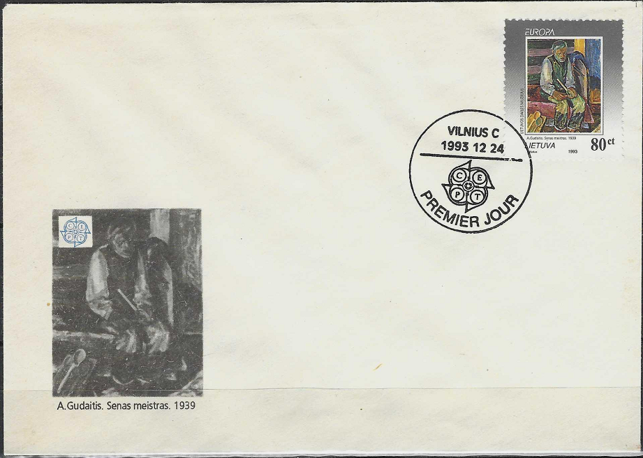 Pirmos dienos vokas, Lietuva. Europa. Šiuolaikinis menas. Lietuvos dailės muziejus, A. Gudaitis "Senas meistras" 1939