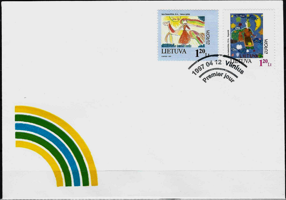 Pirmos dienos vokas, Lietuva. Europa. Vaikų piešiniai