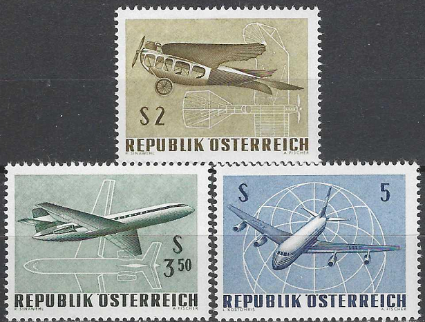 Pašto ženklai, Austrija. Tarptautinė oro pašto paroda IFA 1968, Viena