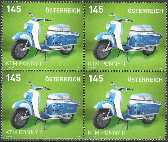pašto ženklas, Austrija. Motociklai - KTM Ponny II