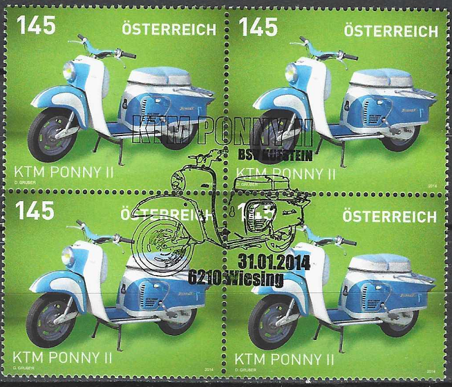 pašto ženklas, Austrija. Motociklai - KTM Ponny II
