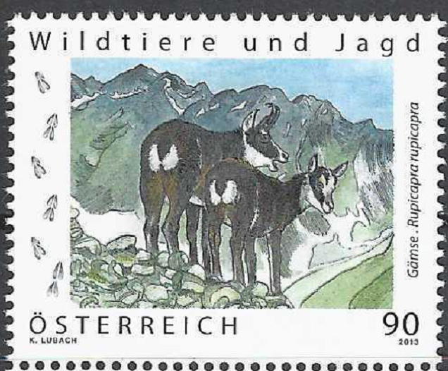 pašto ženklas, Austrija. Laukiniai gyvūnai ir medžioklė