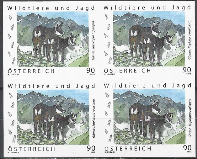 pašto ženklas, Austrija. Laukiniai gyvūnai ir medžioklė