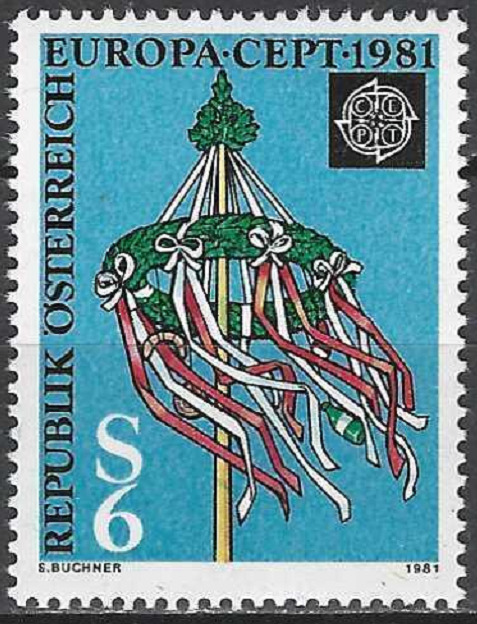 pašto ženklas, Austrija. Europa CEPT serija: folkloras