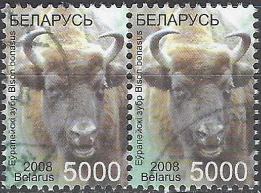 pašto ženklas, Baltarusija. Standartinių pašto ženklų laida. Stumbras