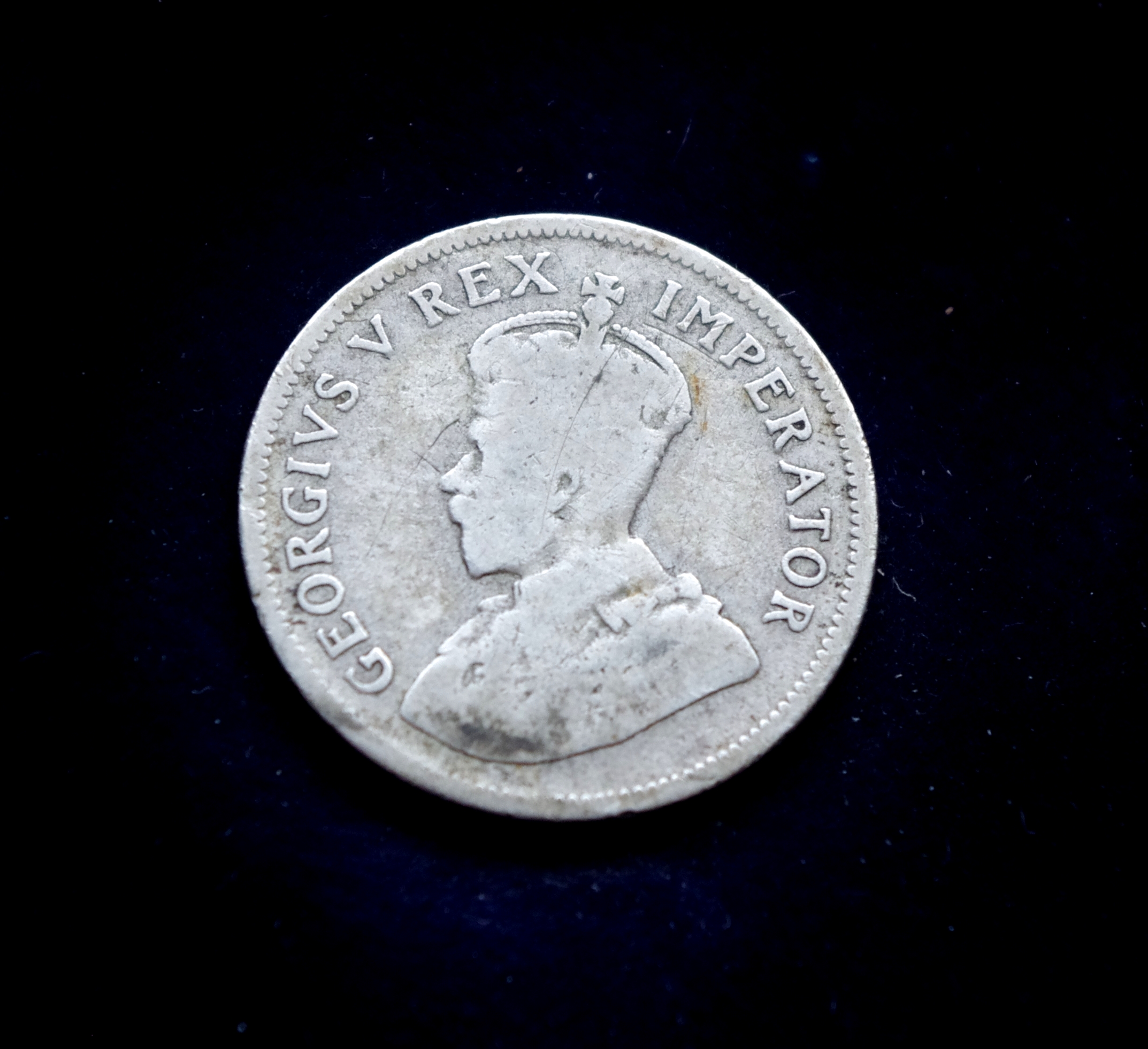 Pietų Afrikos 1 šilingo sidabrinė moneta. Inkaras