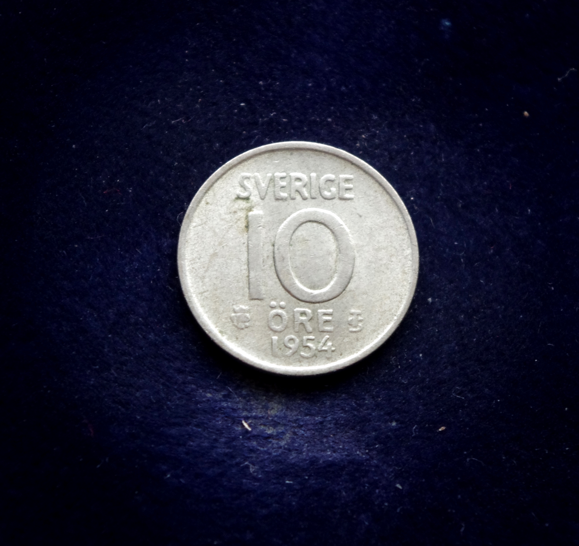 Švedijos 10 erių sidabrinė moneta