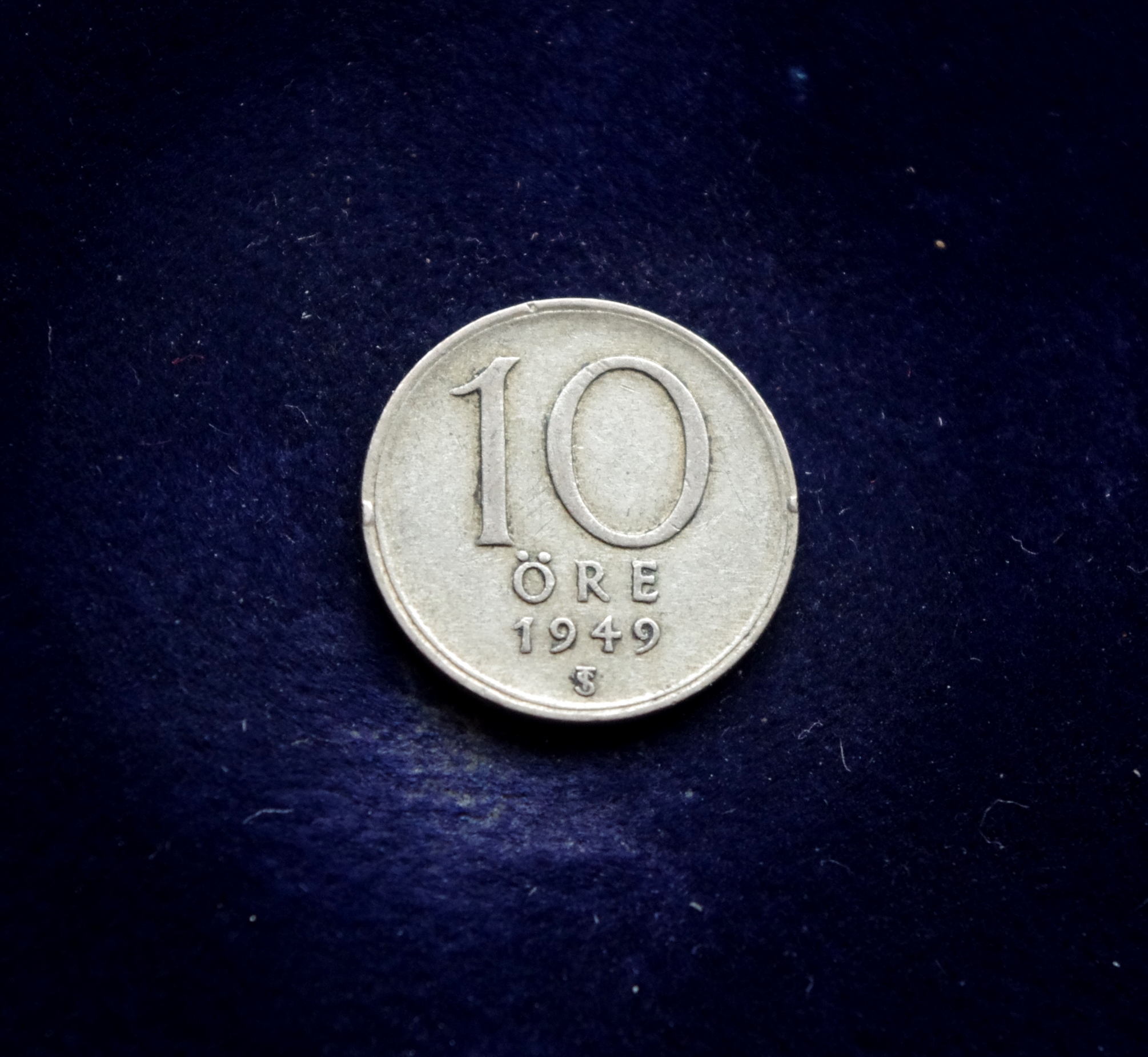 Švedijos 10 erių sidabrinė moneta