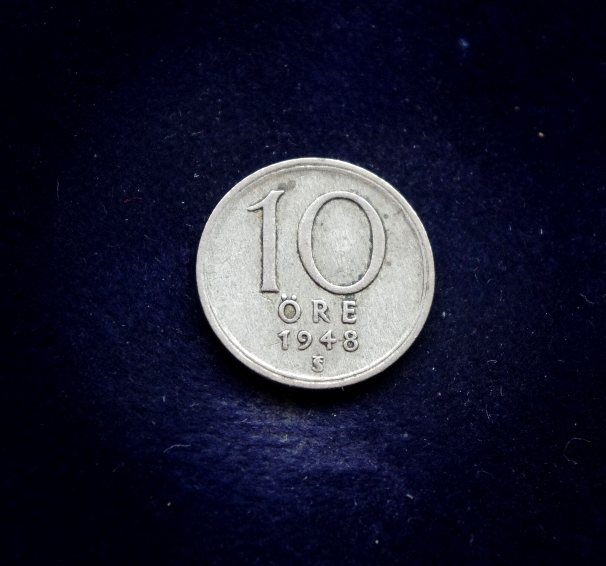 Švedijos 10 erių sidabrinė moneta