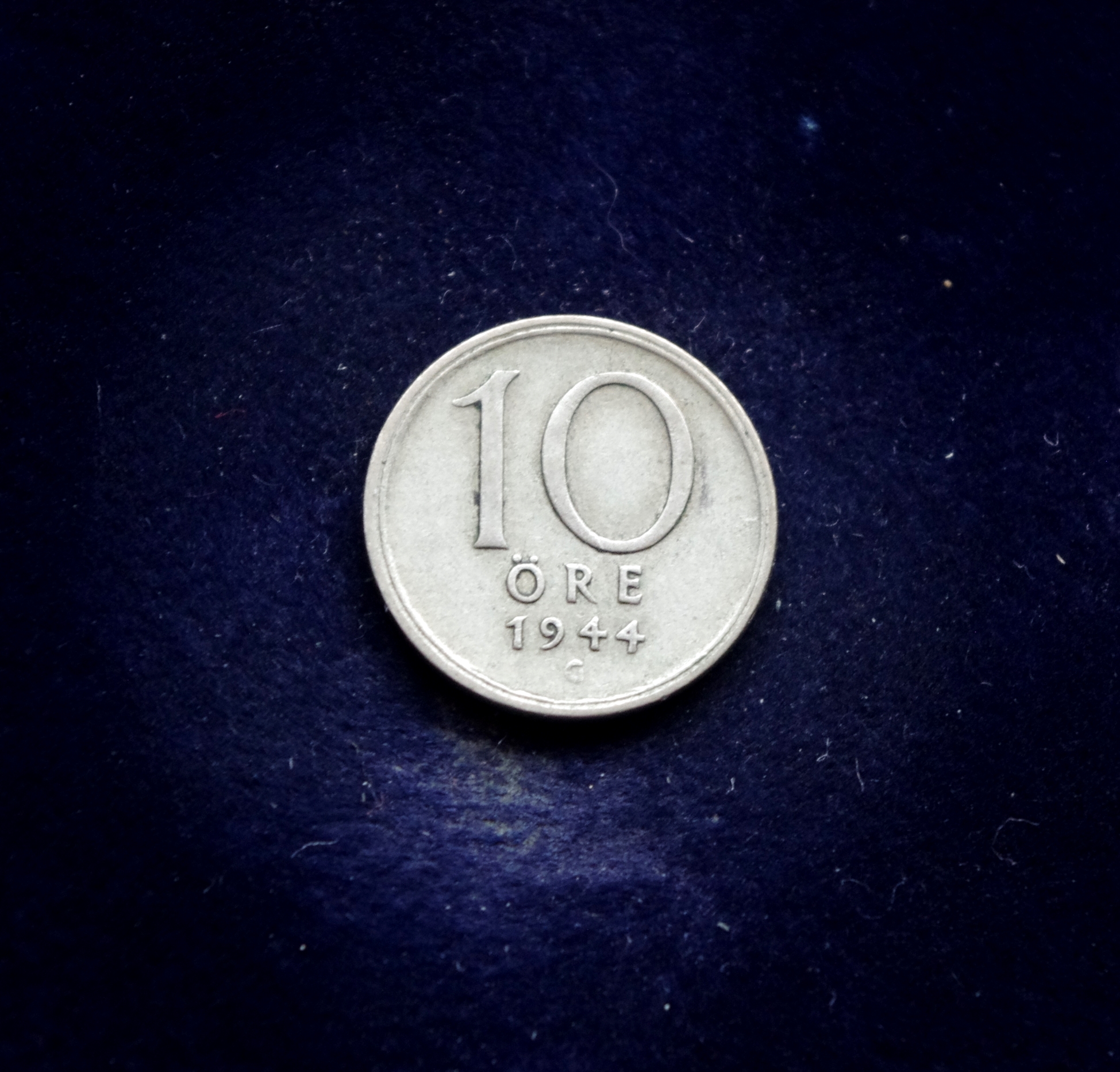 Švedijos 10 erių sidabrinė moneta