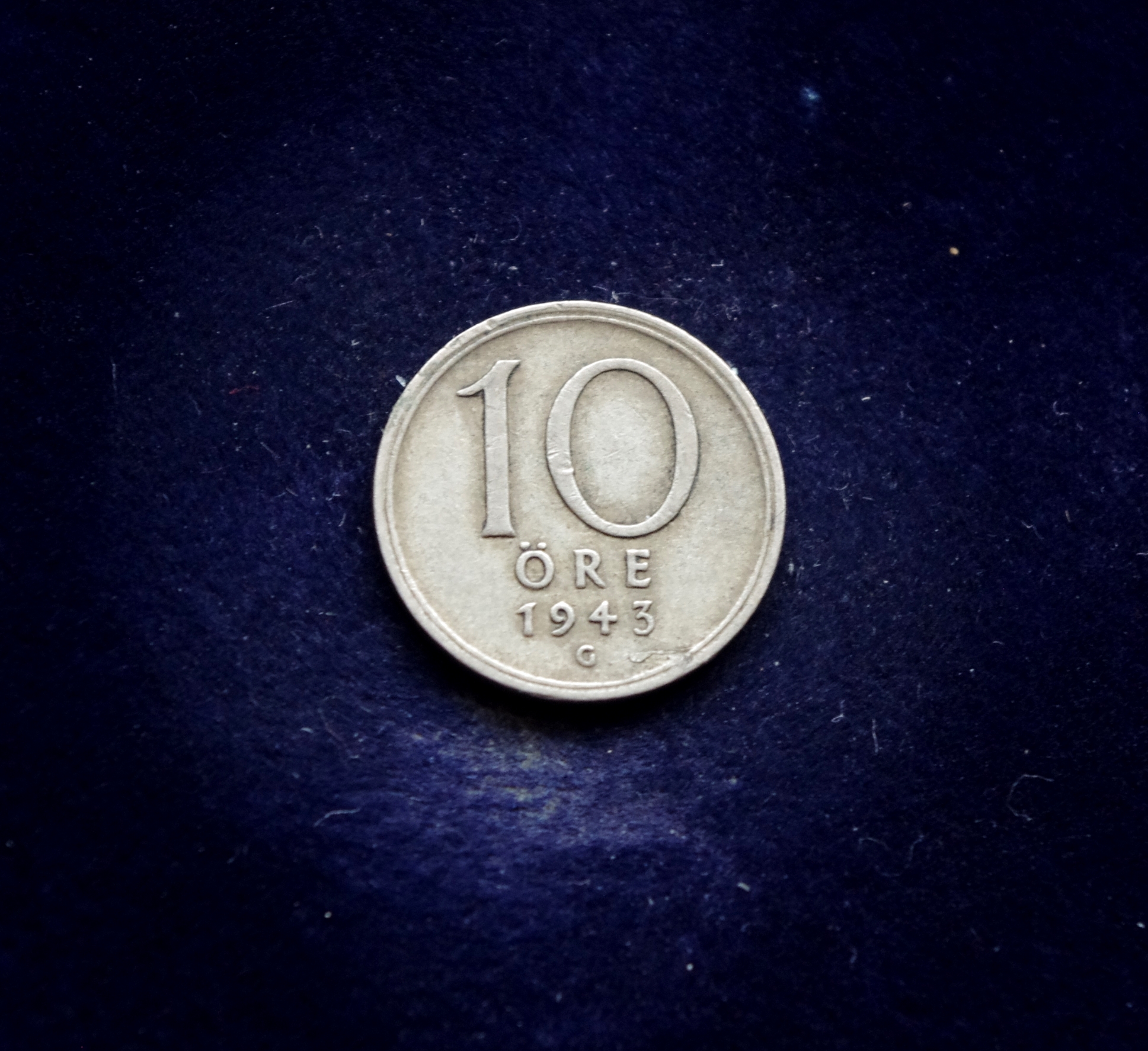 Švedijos 10 erių sidabrinė moneta