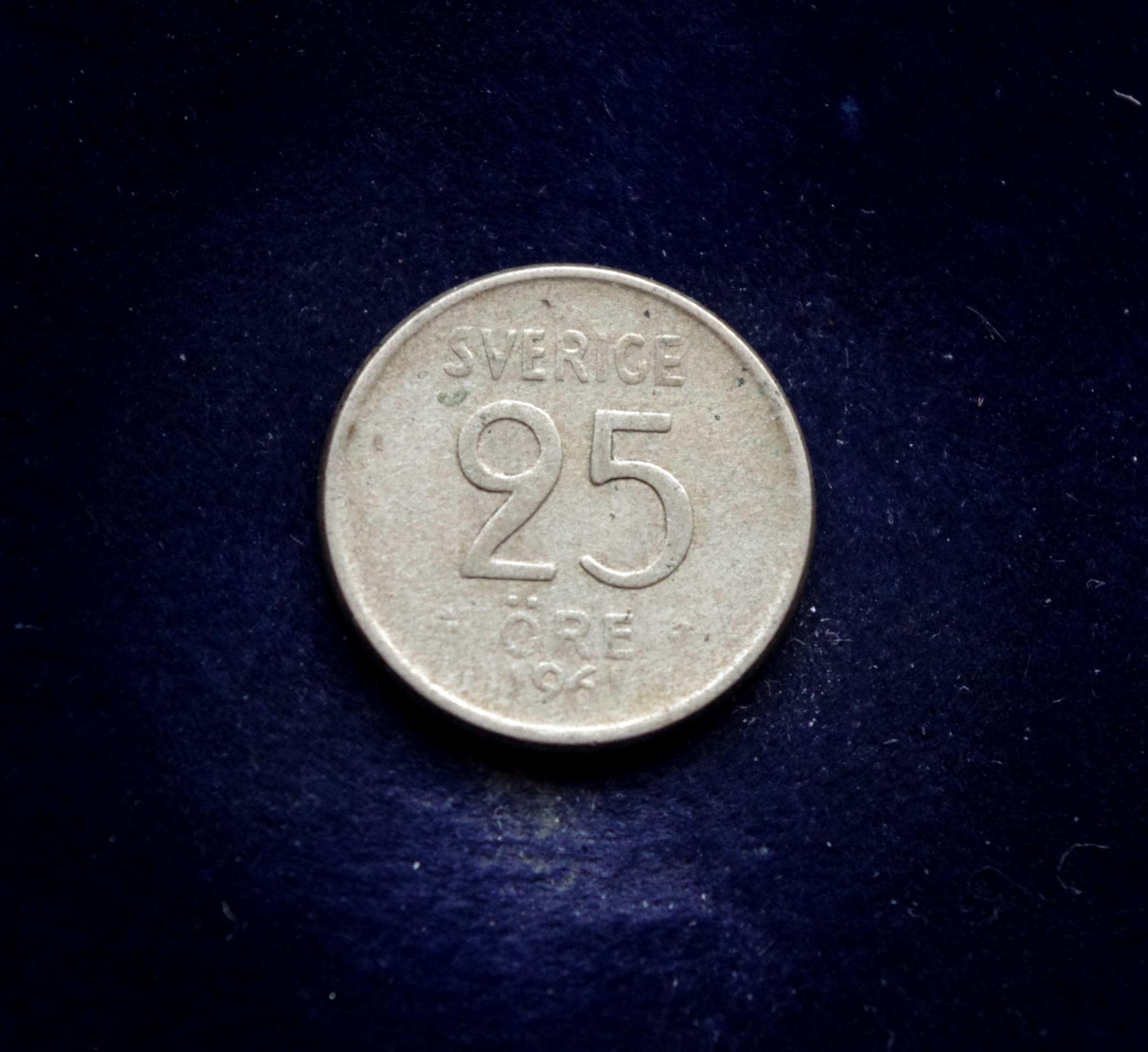 Švedijos 25 erių sidabrinė moneta