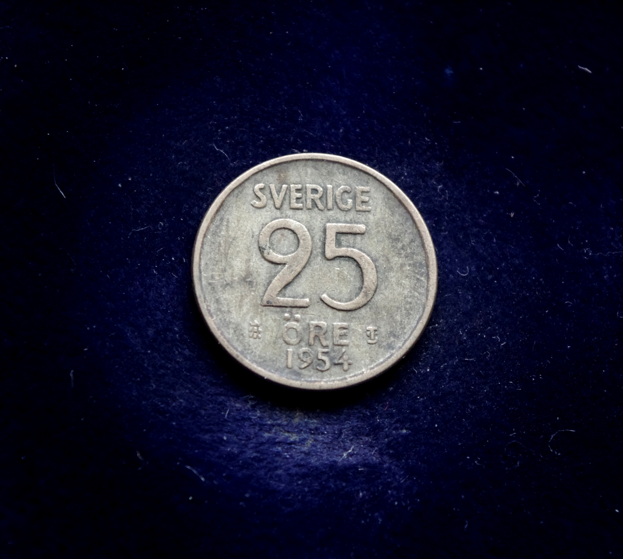 Švedijos 25 erių sidabrinė moneta