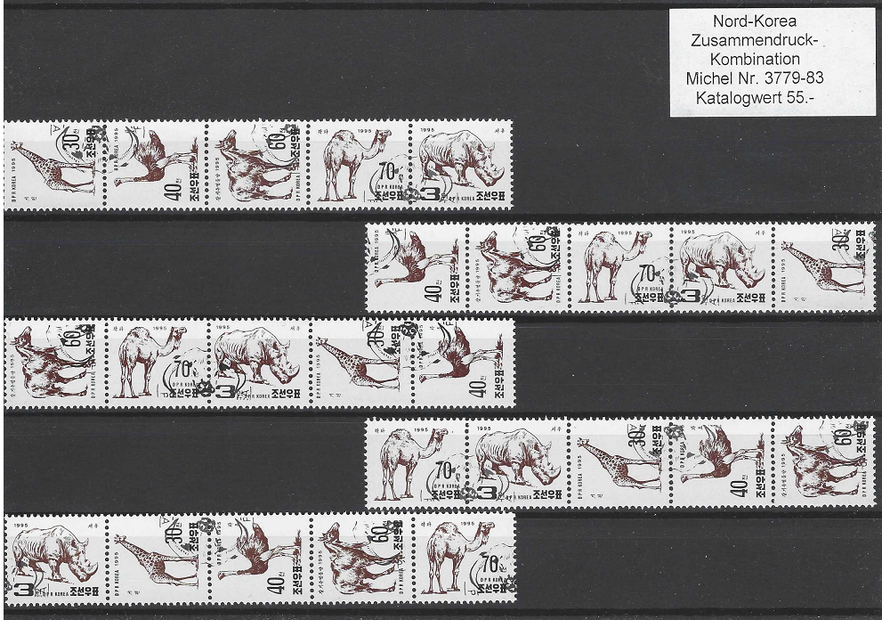 Pašto ženklai, Šiaurės Korėja. Afrikos fauna