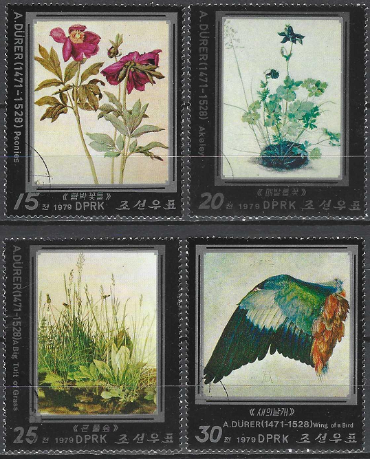 Pašto ženklai, Šiaurės Korėja. Dailininko Albrecht Durer 450-osios mirties metinės