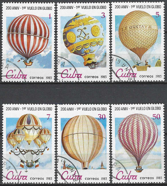 pašto ženklai, Kuba. Aeronautikos 200-osios metinės