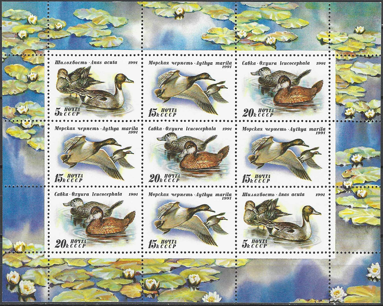 Pašto ženklai, Sovietų Sąjunga. Antys