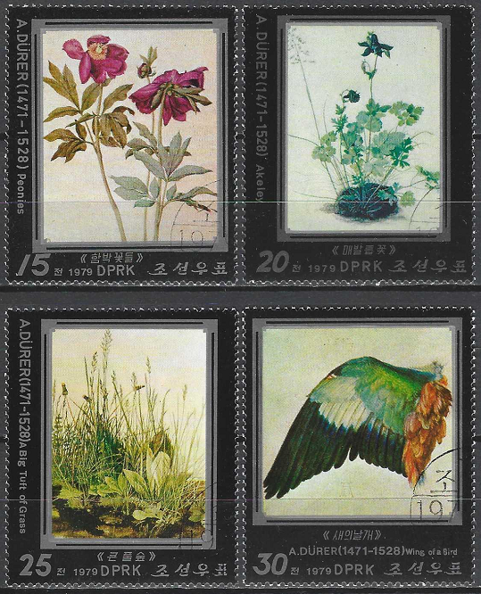 Pašto ženklai, Šiaurės Korėja. Dailininko Albrecht Durer 450-osios mirties metinės