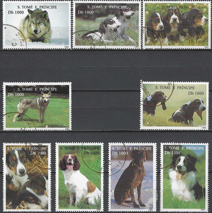 pašto ženklai, San Tomė ir Prinsipė. Šunys