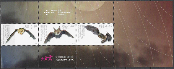 pašto ženklai, Vokietija. Šikšnosparniai