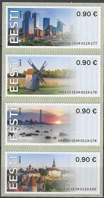 Pašto automatų ženklai, Estija. Aplankykite Estiją